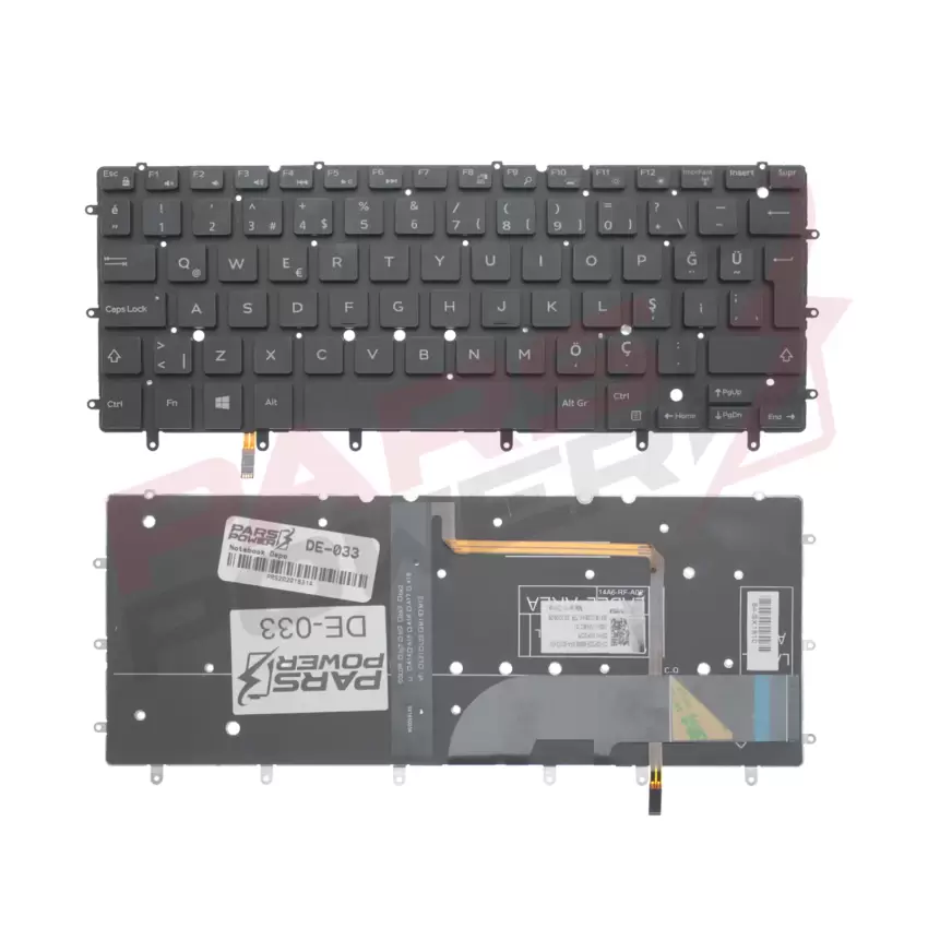 Dell Inspiron 15-7547 Notebook Klavye Işıklı (Siyah TR)