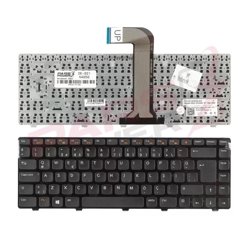 Dell Inspiron 3520, 5520, M4040 Notebook Klavye (Siyah TR)