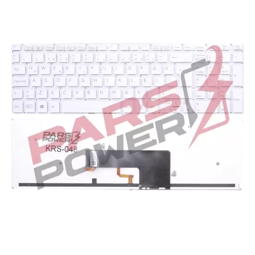 Sony Vaio Fit SVF1521W4E, SVF1521WST Notebook Klavye Işıklı (Beyaz TR)