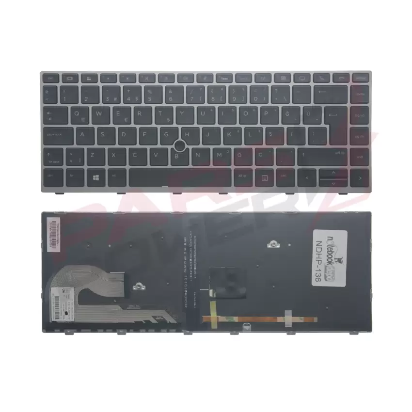 HP EliteBook 840 G6 6XD42EA, 6XE67ET Klavye Işıklı (Siyah TR)