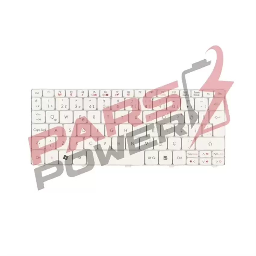 Acer Aspire D255, D257, D260, D270, ZA8 Notebook Klavye (Beyaz TR)