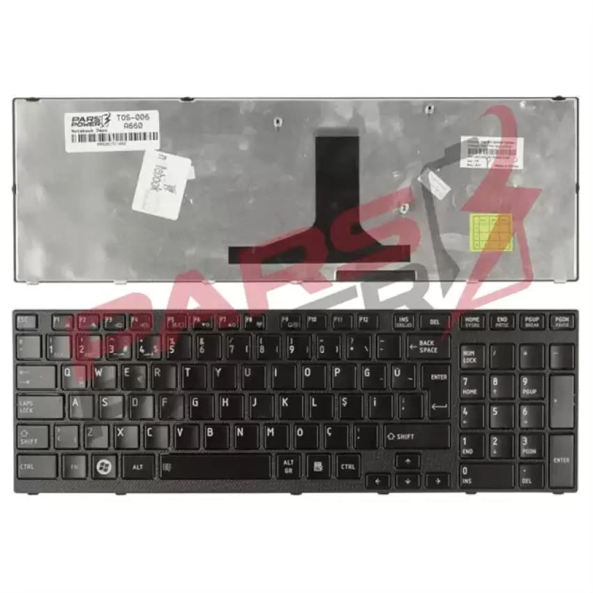 Toshiba Satellite A660-13P, A660-13Q Notebook Klavye (Siyah TR)