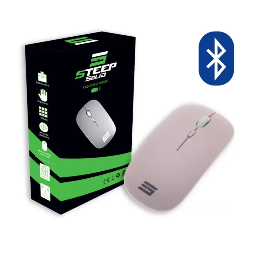 Steep Solid Magic 2.4G Bluetooth Mouse (Pembe)STEEPM1P