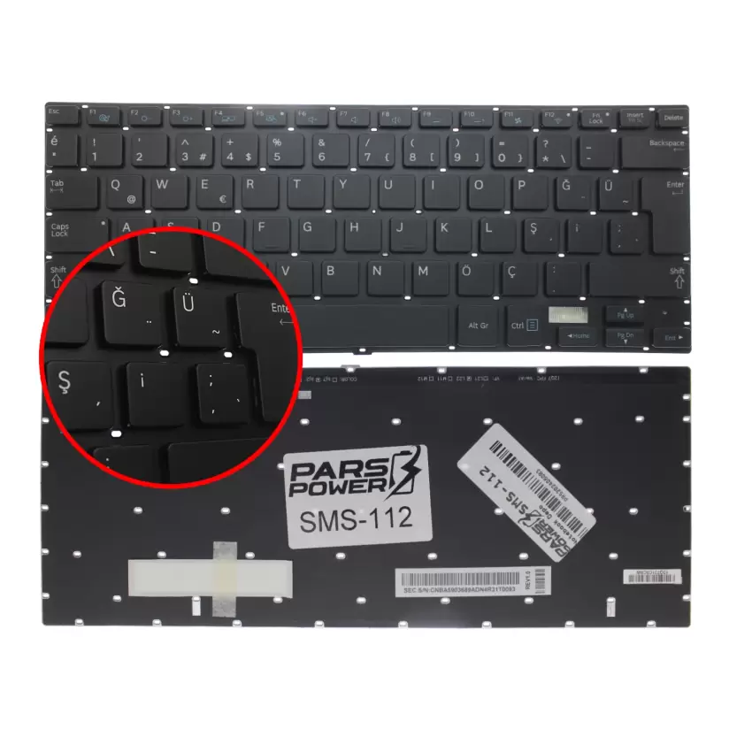 Samsung Np905s3g-k02ro, Np905s3g-k02sg Uyumlu Klavye (Siyah TR)