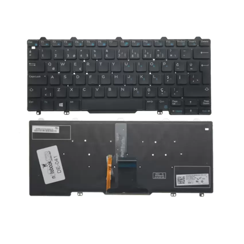 Dell XPS 12-9250 TBM5W82 Klavye Işıklı (Siyah TR)