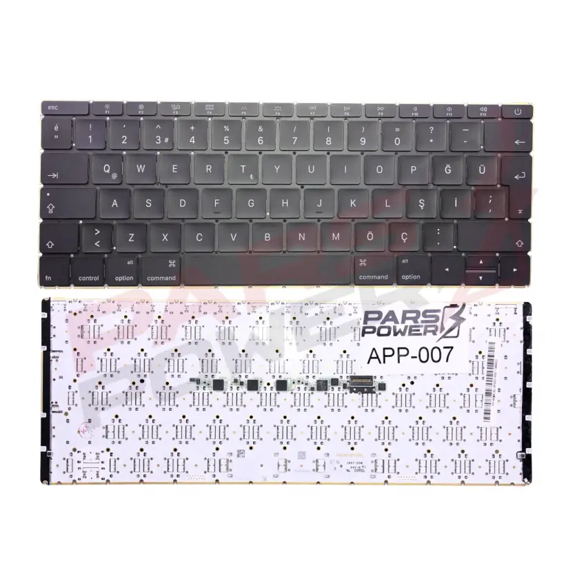 Apple MacBook Retina A1534 (2016) Klavye Siyah (TR)