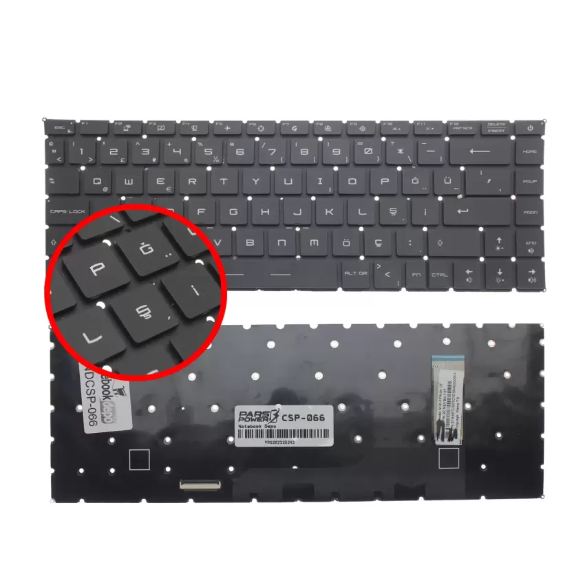 Msi GE66 Raider 12UGS-033TR Klavye Işıklı (Siyah TR)