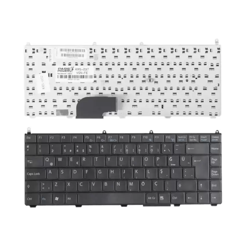 Sony Vaio VGN-AR61M, VGN-AR61S, VGN-AR71E Notebook Klavye (Siyah TR)