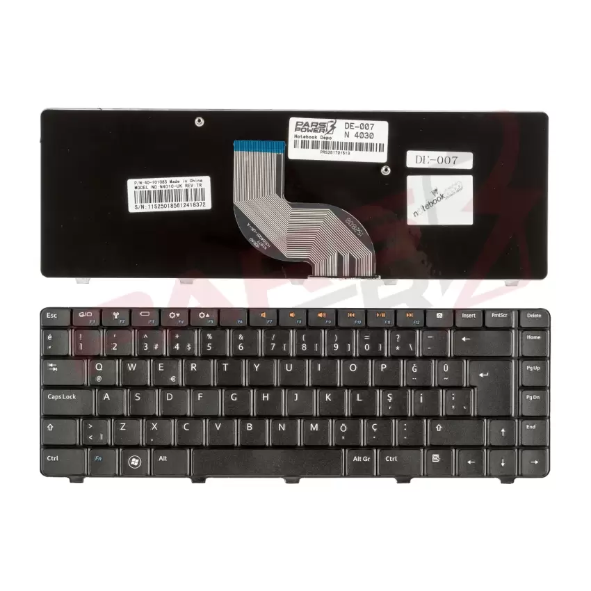 Dell 0YN6FN, NSK-DJD01, YN6FN, 01R28D Notebook Klavye (Siyah TR)