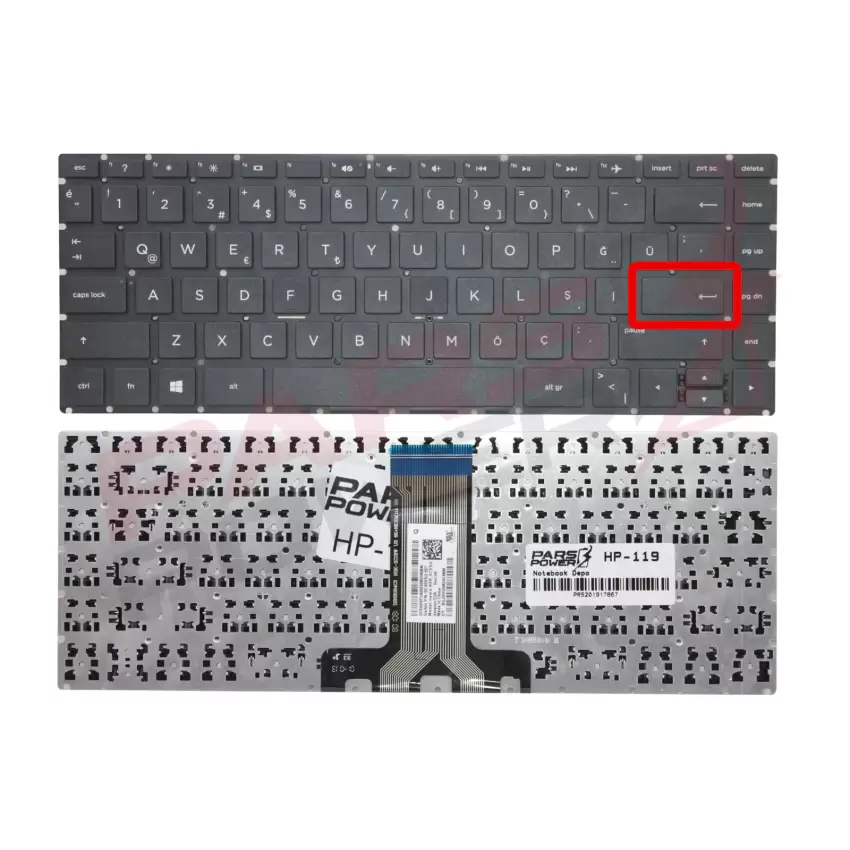 Hp 14-BS010NT(2BT03EA) Uyumlu Notebook Klavyesi (Siyah TR)