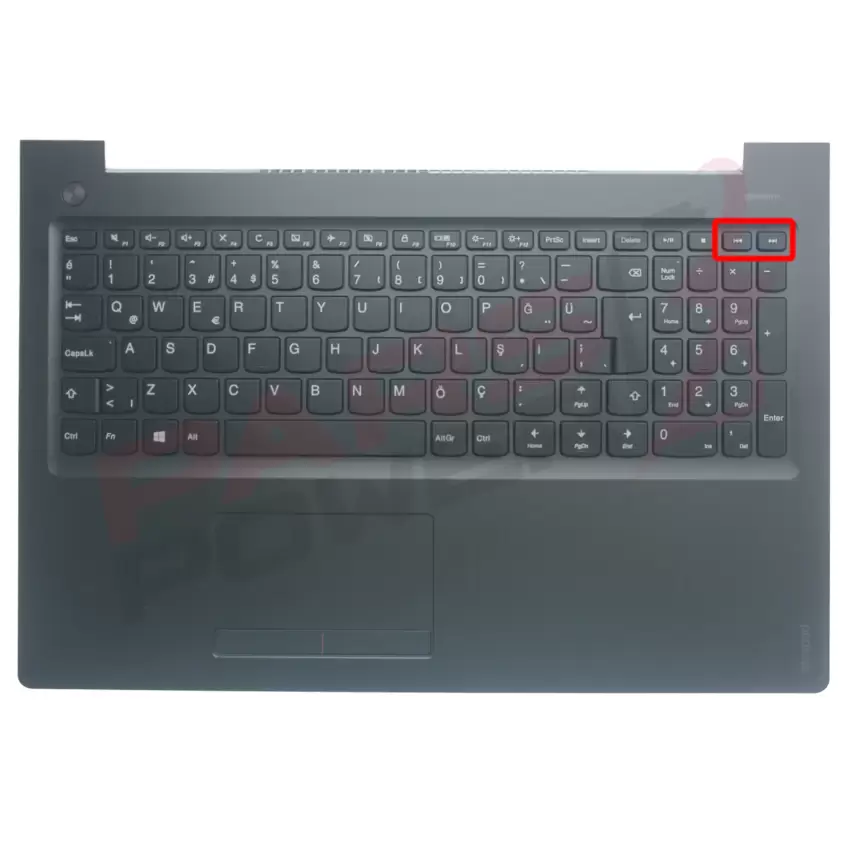 Lenovo ideaPad 510-15IKB 80SV00F4TX Üst Kasalı Klavye (Siyah TR)