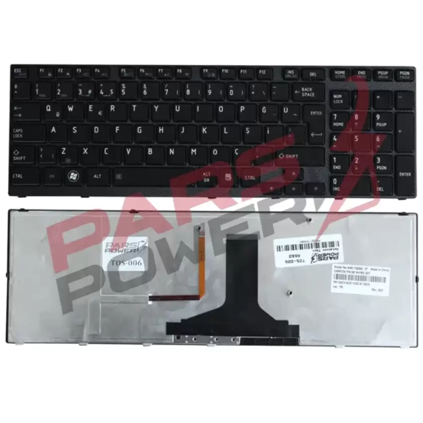 Toshiba PK130CX1A00, PK130CX1A20 Notebook Klavye Işıklı (Siyah TR)