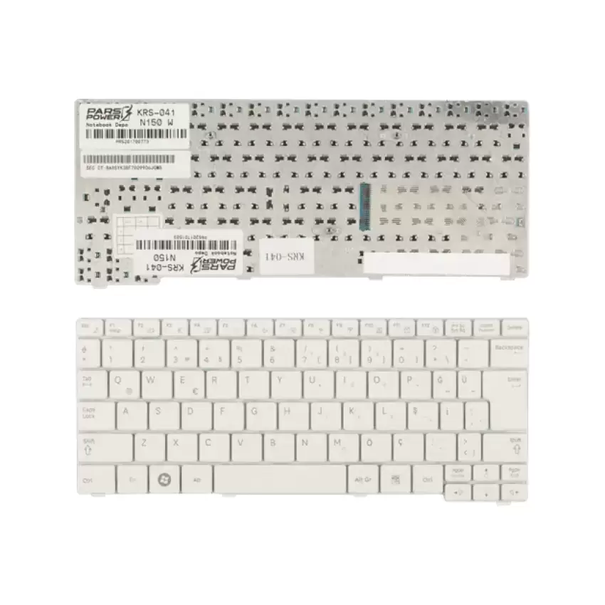 Samsung NP-N150-JP03TR, NP-N150-JP04TR Notebook Klavye (Beyaz TR)
