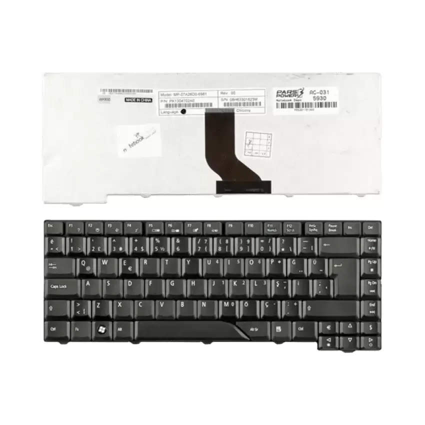 Acer NSK-H3E01, NSK-H3E0G, NSK-H3E0T Notebook Klavye (Siyah TR)