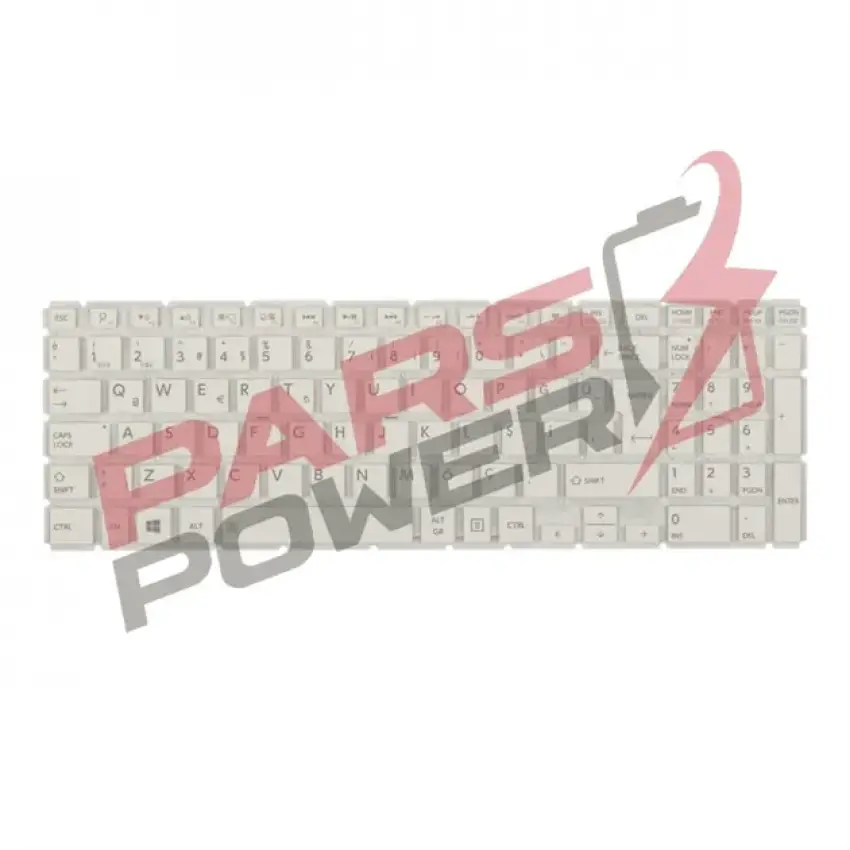 Toshiba Satellite L50-B-117, L50-B-119 Notebook Klavye Işıklı (Beyaz TR)