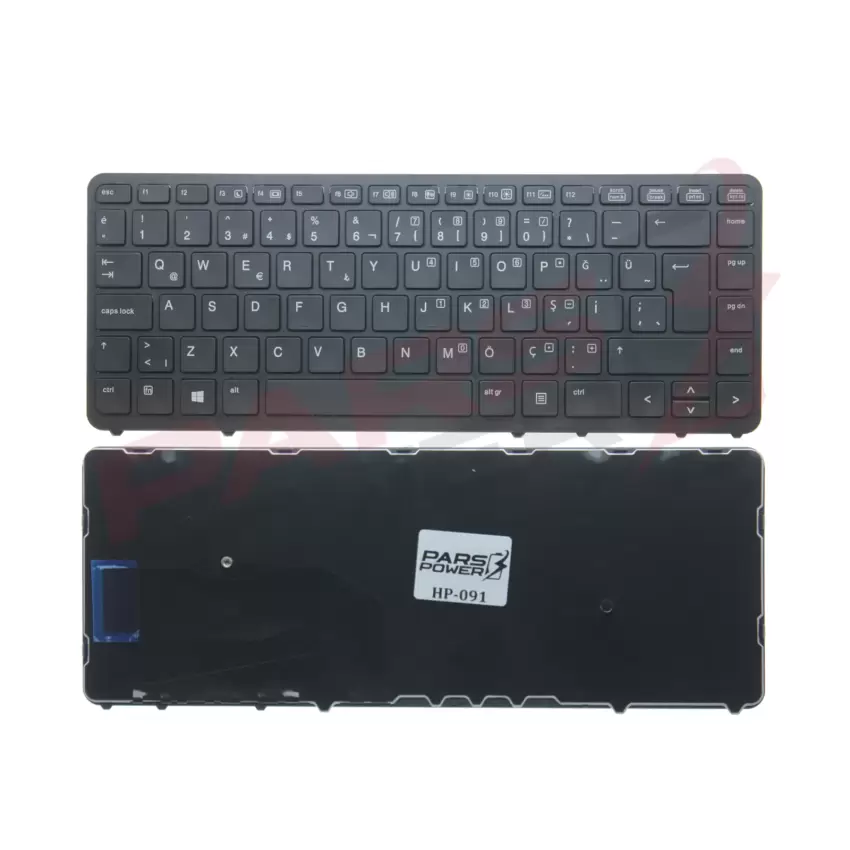 Hp Elitebook 755 G2, 850 G1, 850 G2 Notebook Klavye (Siyah TR)