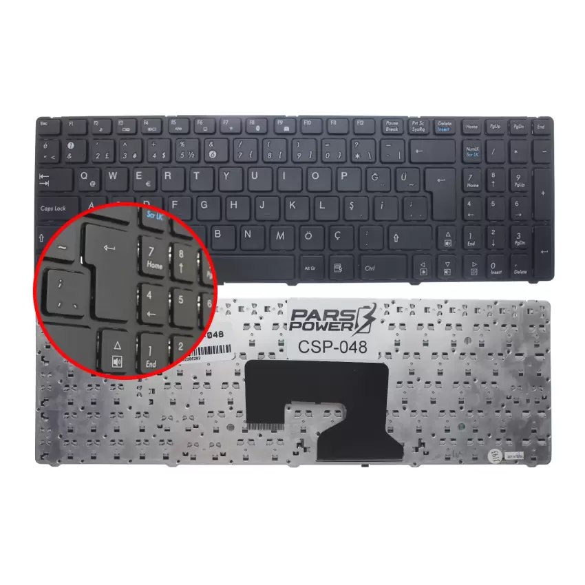 Medion Akoya E6224, E6226 Uyumlu Klavye (Siyah TR)