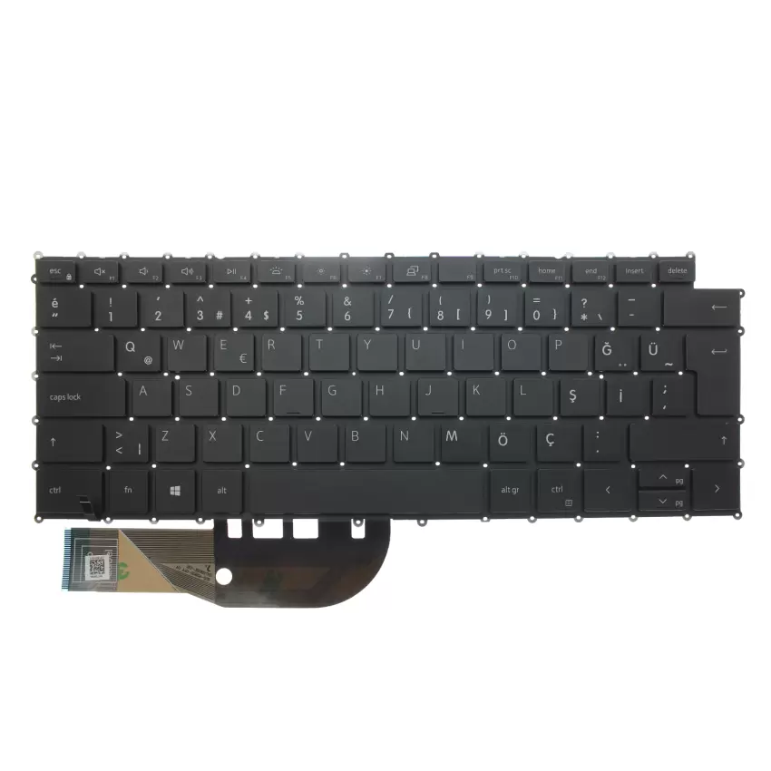 Dell XPS 9520, 9700 Uyumlu Klavye Işıklı (Siyah TR)