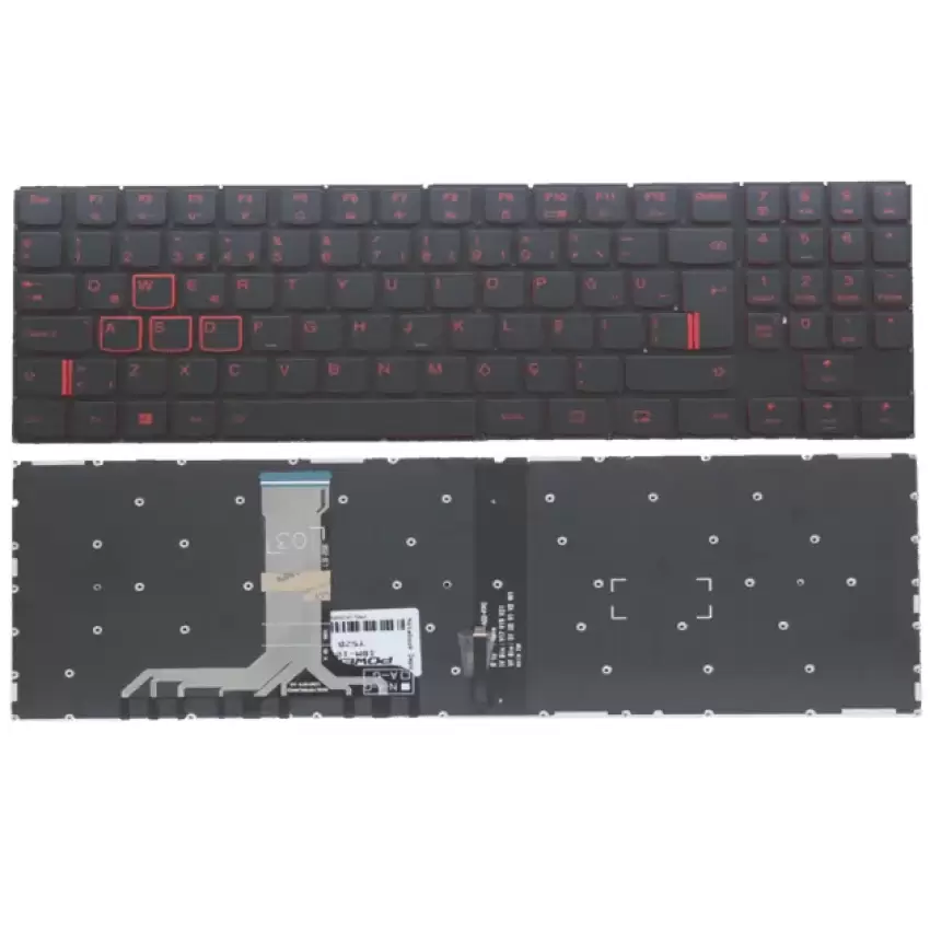 Lenovo Legion Y720-15IKBN Type 80VR Serisi Klavye Işıklı (Siyah TR)