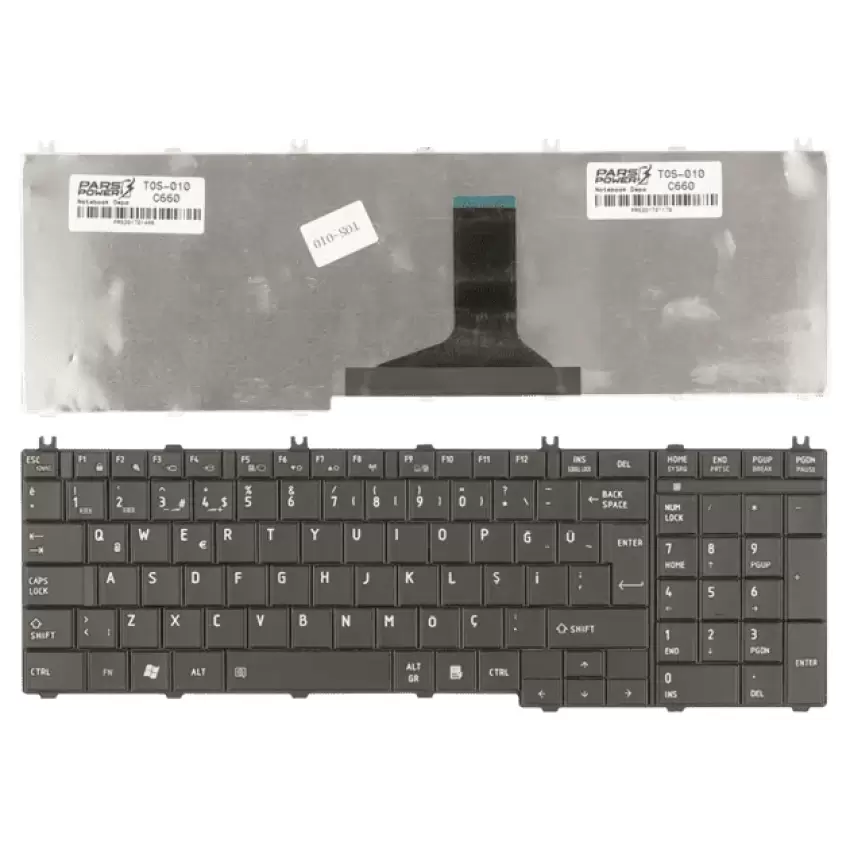 Toshiba Satellite L750-1M8, L750-1M9 Notebook Klavye (Siyah TR)