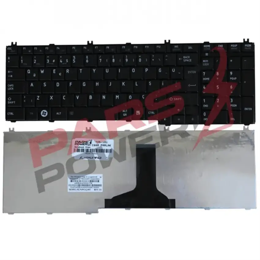 Toshiba Satellite L775-180, L775-181 Notebook Klavye Parlak (Siyah TR)