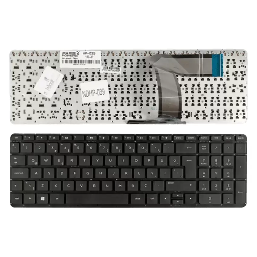 HP Pavilion 15-p031st, 15-p100nt, 15-p101nt Notebook Klavye (Siyah TR)
