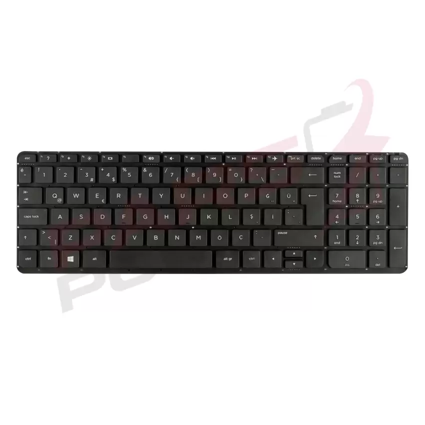 HP Pavilion 15-p208nt, 15-p209nt, 15-p210nt Notebook Klavye (Siyah TR)
