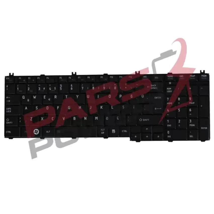 Toshiba Satellite C660D-1GH, C660D-1GM Notebook Klavye Parlak (Siyah TR)