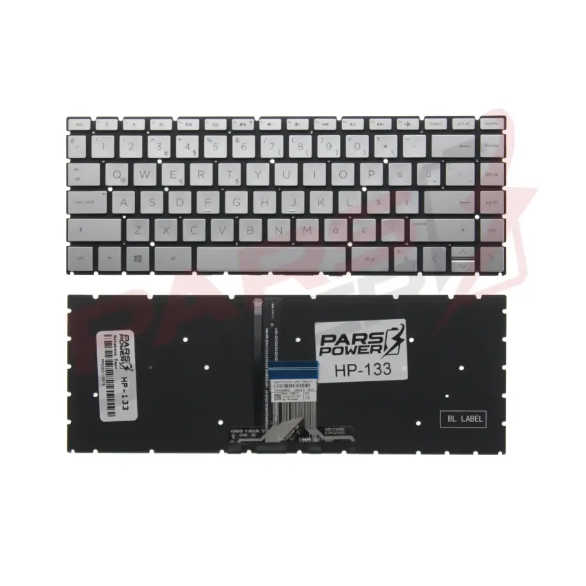 HP 14-cf1017nt 6NG47EA, 14-cm1000nt 8UH47EA Klavye Işıklı (Gümüş TR)