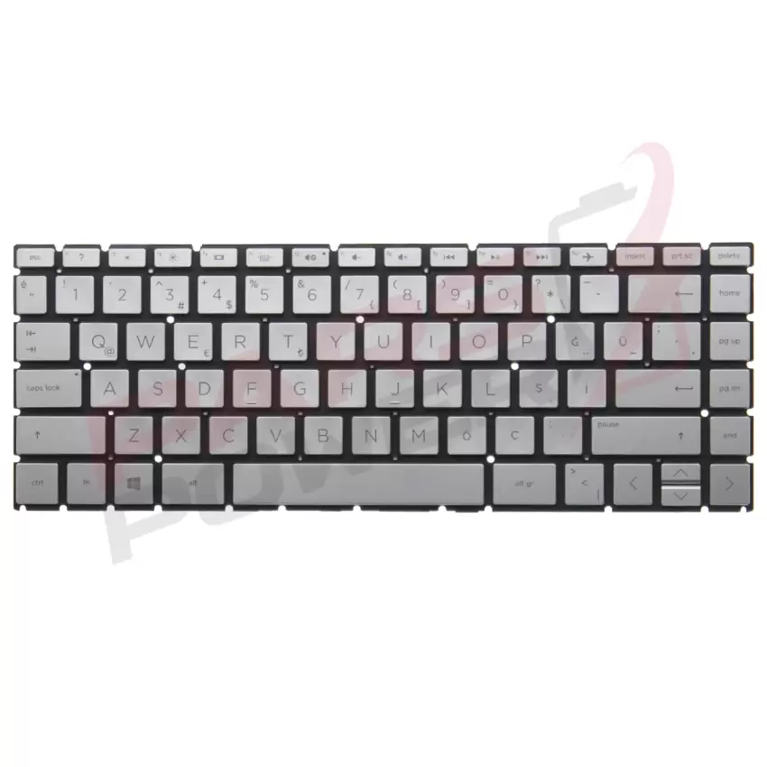 HP 14-cf1017nt 6NG47EA, 14-cm1000nt 8UH47EA Klavye Işıklı (Gümüş TR)