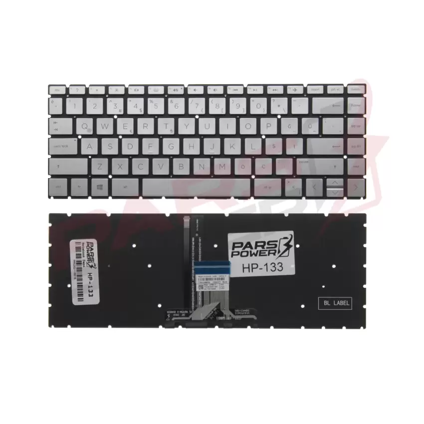 HP Pavilion 14-ce3000nt 8UP44EA Klavye Işıklı (Gümüş TR)