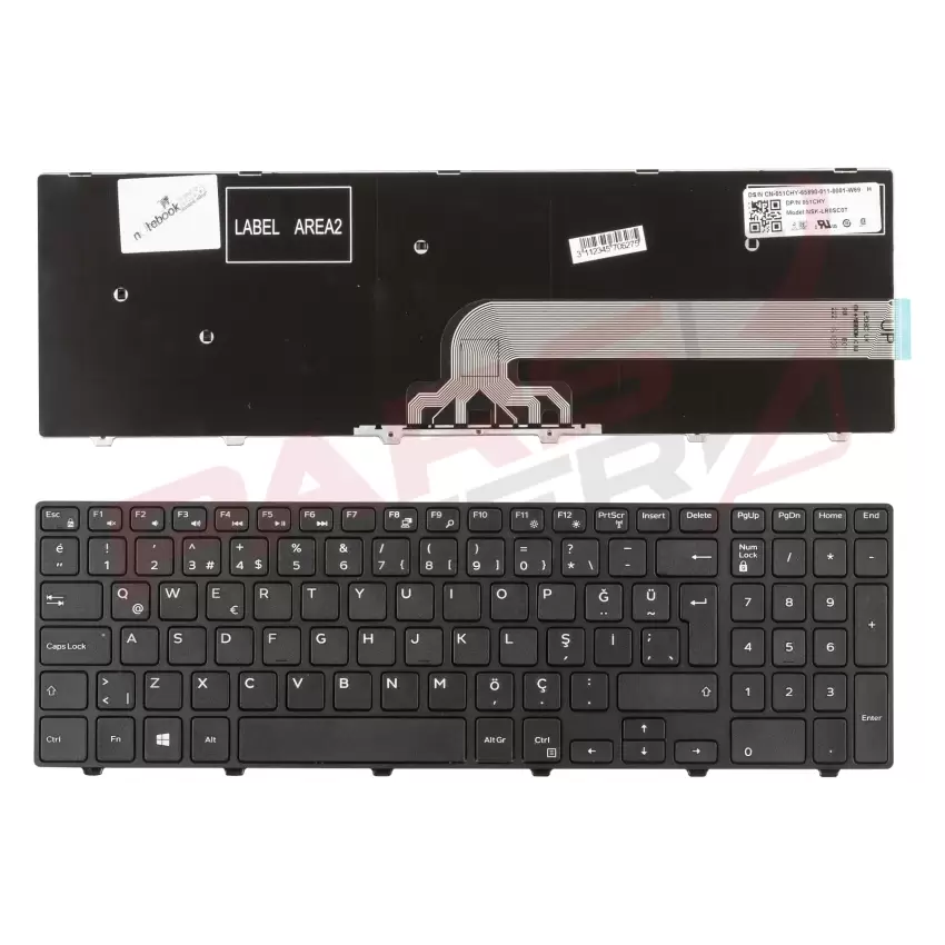 Dell Inspiron 5547 G21F81C, 5547 G21W81C Notebook Klavye (Siyah TR)