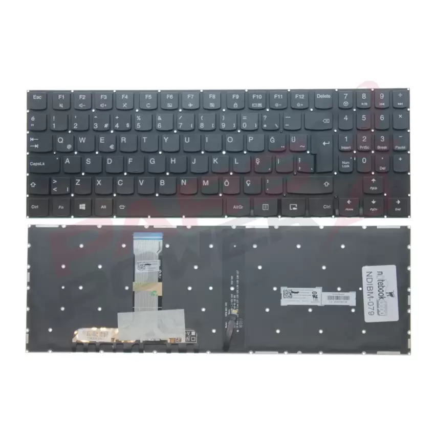 Lenovo Legion Y720-15IKBN Type 80VR Serisi Klavye Işıklı (Siyah TR)