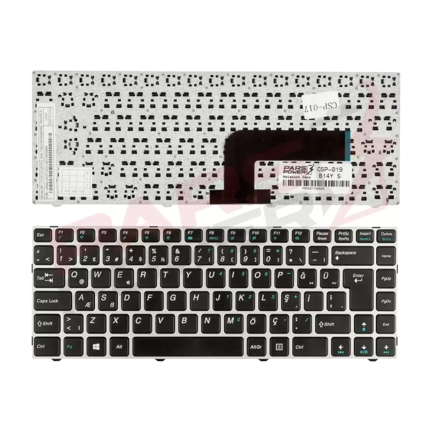 Casper CBA.3517-B500P, CBA.3517-B5OOP Notebook Klavye (Gümüş TR)