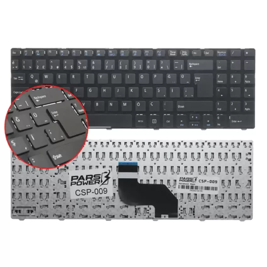 Casper CNU.B980-4K05V-S, CNY.3210-8N35P-G Notebook Klavye (Siyah TR)