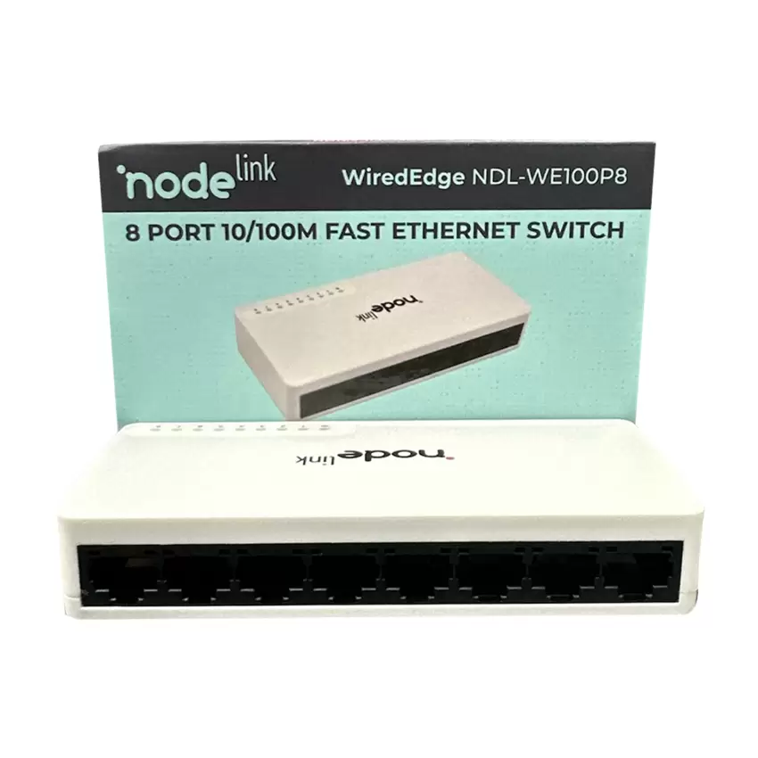 Node Link Power WIRED EDGE NDL-WE100P8 8 Port 10/100Mbps Çoklayıcı Kutu 1 Giriş 8 Çıkış Kablolu Switch