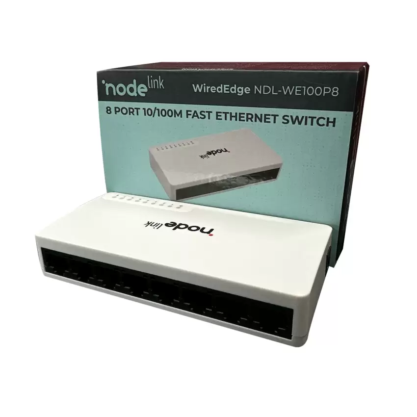 Node Link Power WIRED EDGE NDL-WE100P8 8 Port 10/100Mbps Çoklayıcı Kutu 1 Giriş 8 Çıkış Kablolu Switch