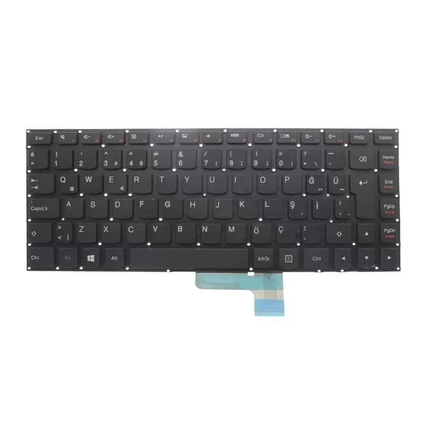 Lenovo Yoga 2 13, Yoga 3 14 Notebook Klavye (Siyah TR)