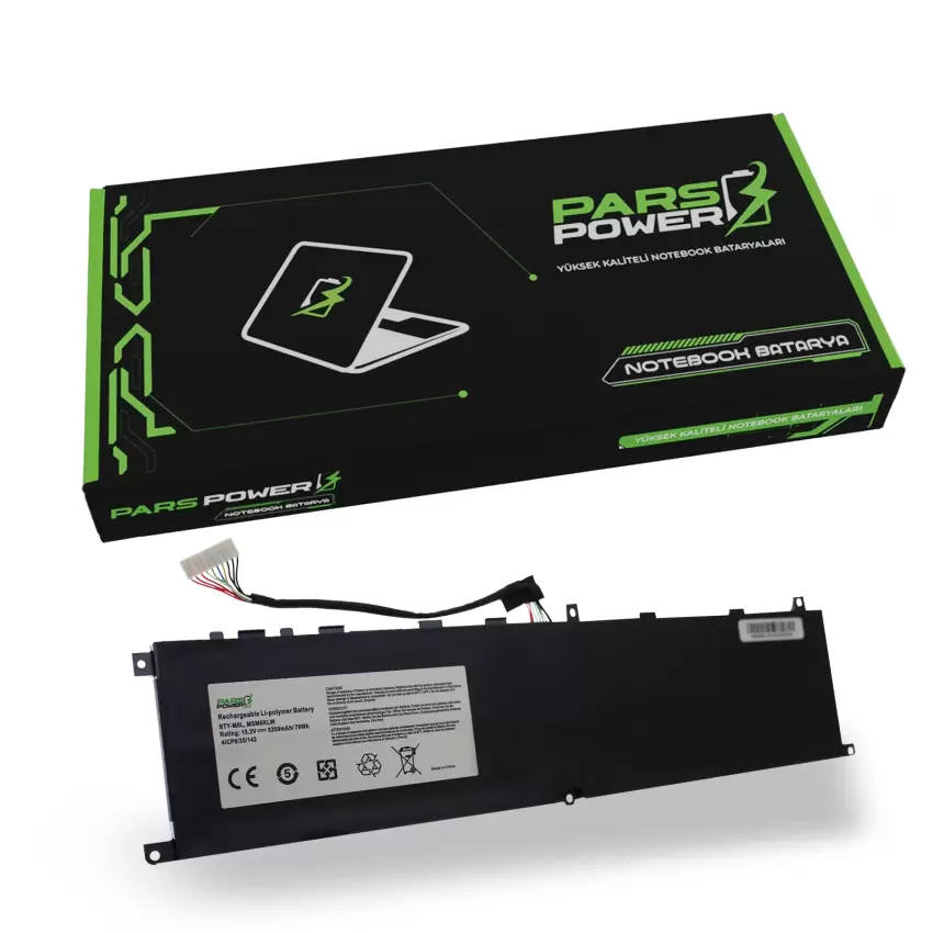 Msi P65 Creator 9SF, 9SE Batarya - Pil (Pars Power)
