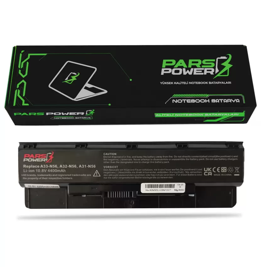 Asus N56VZ-S4257H, N56VZ-S4283H Notebook Batarya-Pil (Pars Power)