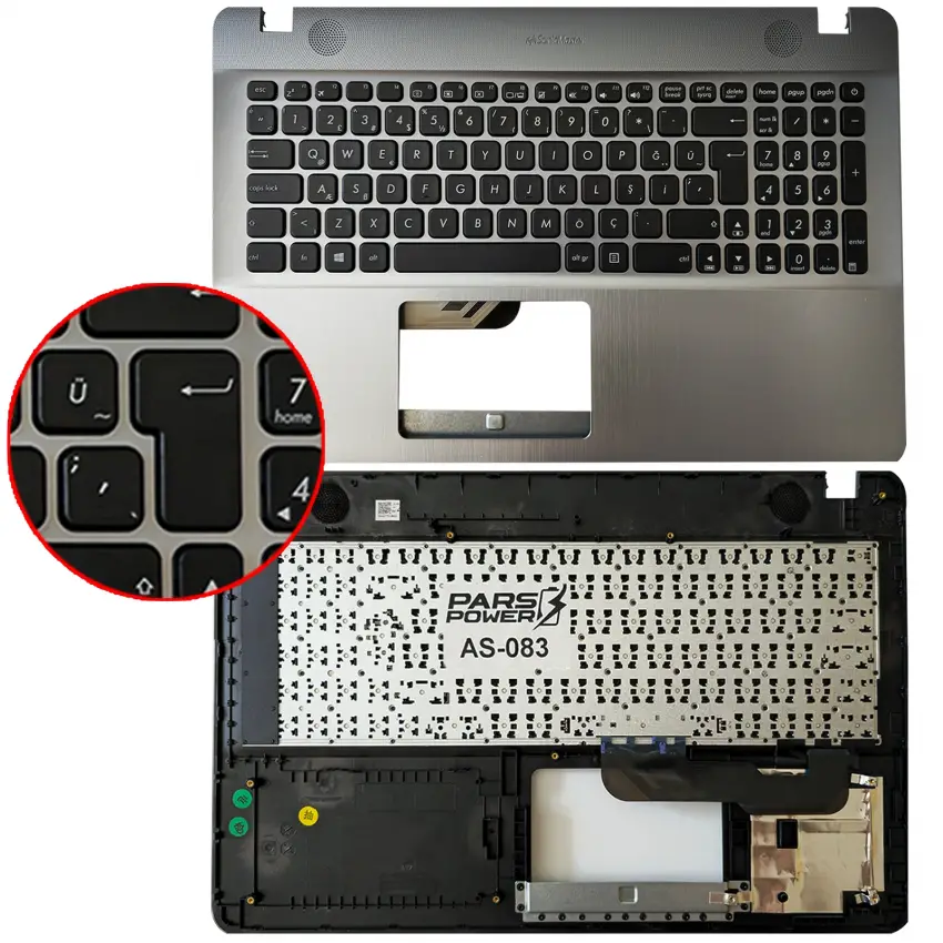 Asus X541UV-GO1034, X541UV-GO607T Notebook Klavye Kasalı (Siyah TR)