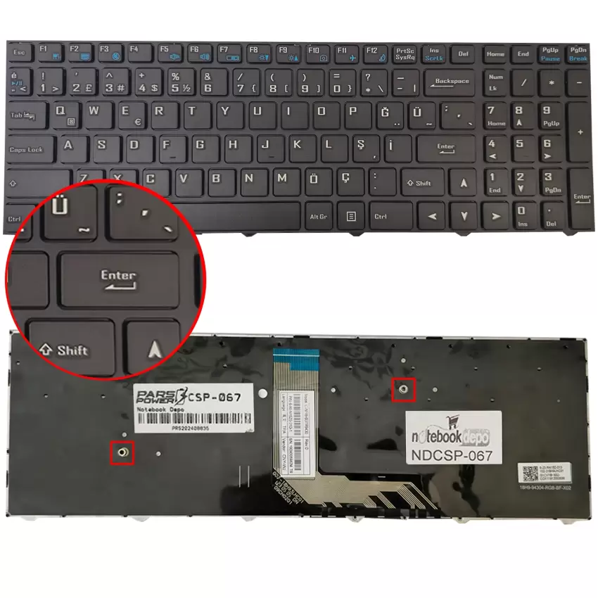 Monster 6-87-NL40S-33G00 Notebook Klavye (Siyah TR)