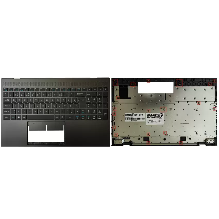 Casper Nirvana C370.4020-4L00E Notebook Klavye Kasalı (Siyah TR)