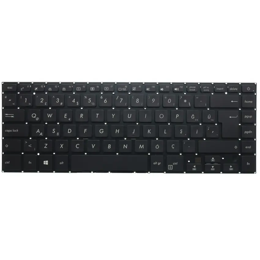 Asus S510UN-EH76, S510UA-RB51 Notebook Klavye Işıklı (Siyah TR)