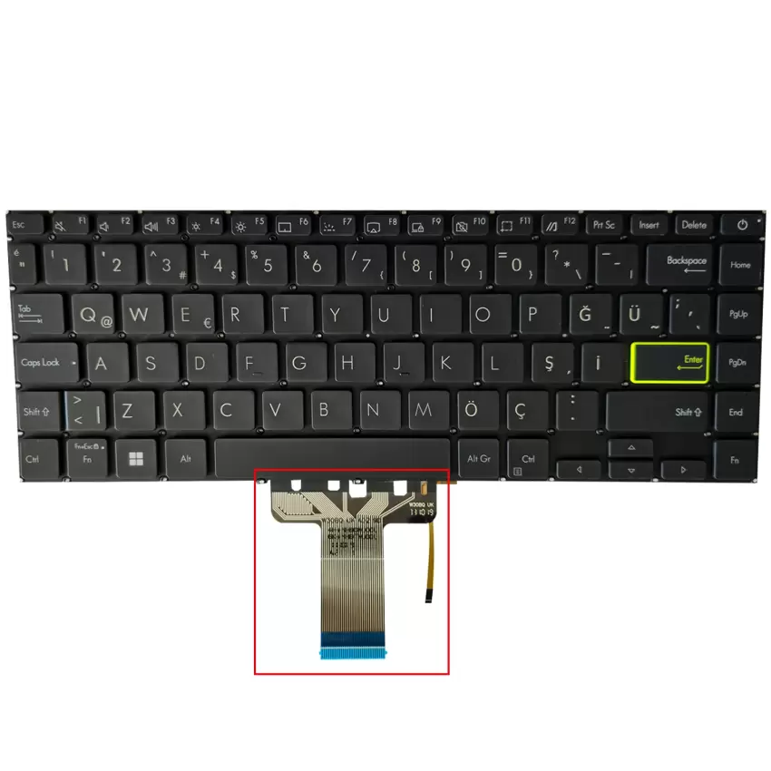 Asus VivoBook 14 X413FF-BV031T Klavye Işıklı (Siyah TR)