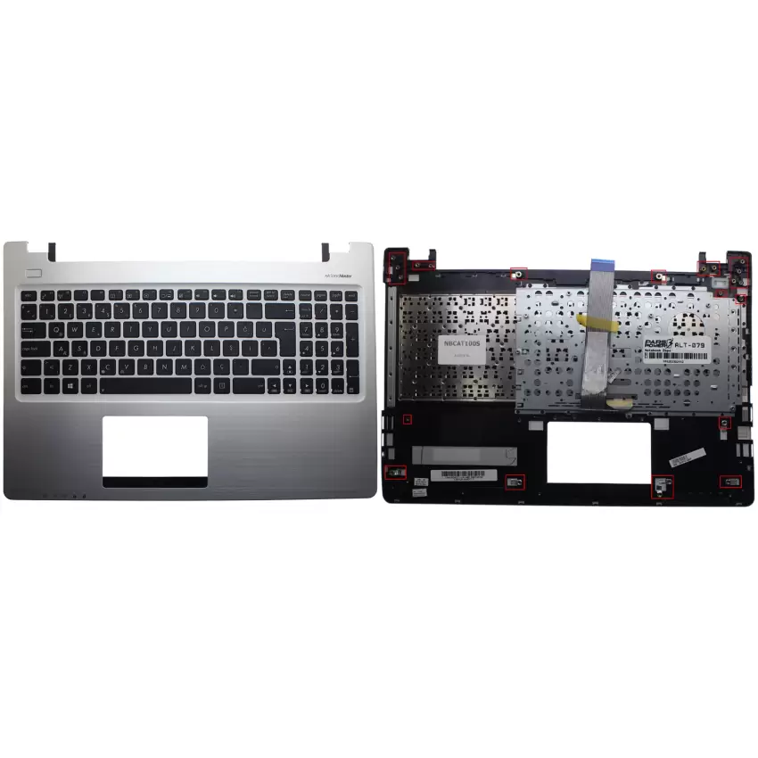 Asus A56C, K56C, S56C, R505C Üst Kasalı Klavye (Siyah TR)