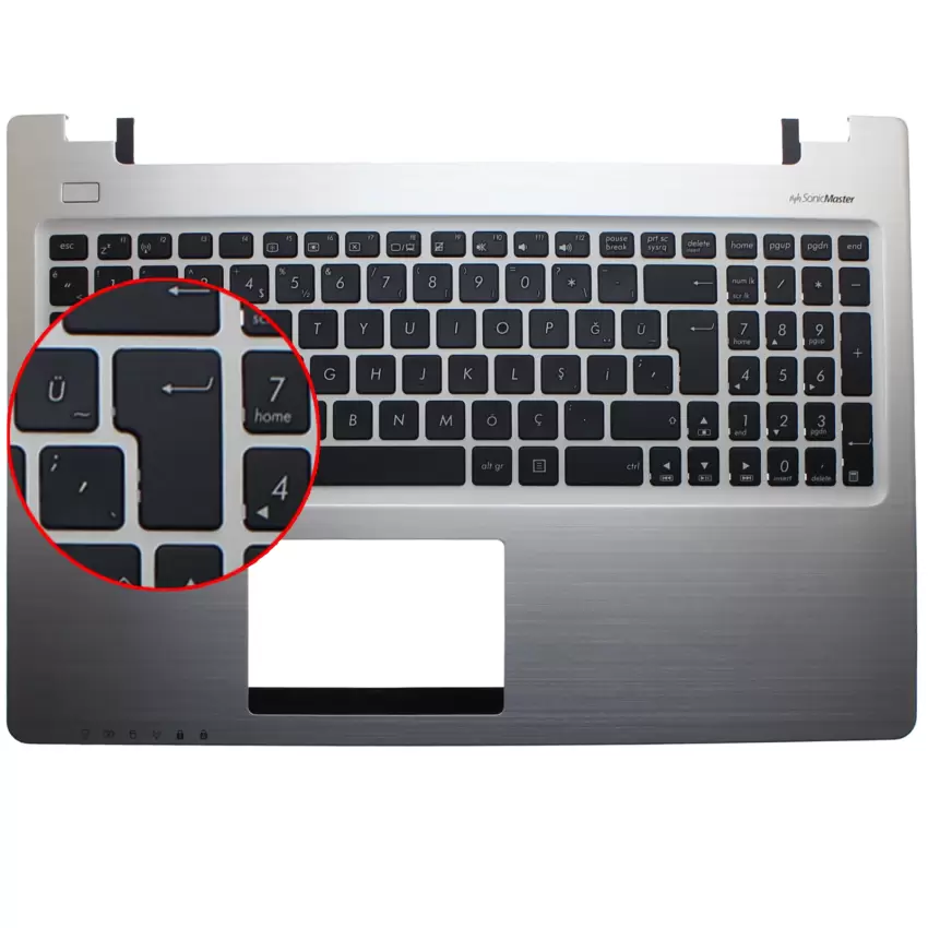 Asus R550CB, V550CB, S550CB Üst Kasalı Klavye (Siyah TR)