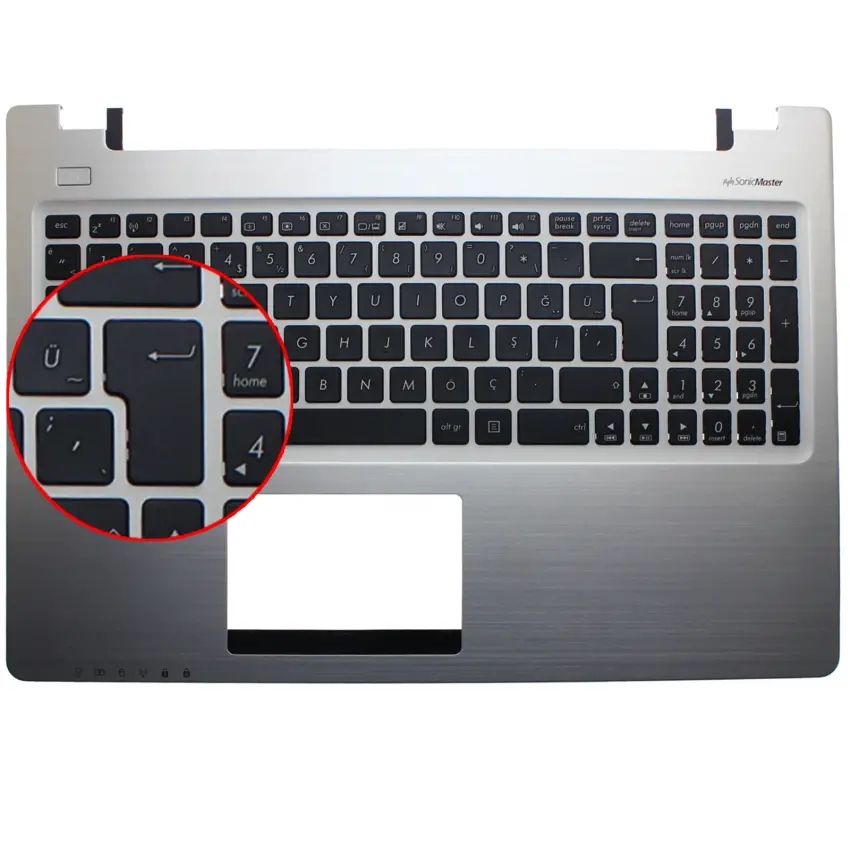 Asus S56CA-XX015D, S56CA-XX019D Üst Kasalı Klavye (Siyah TR)