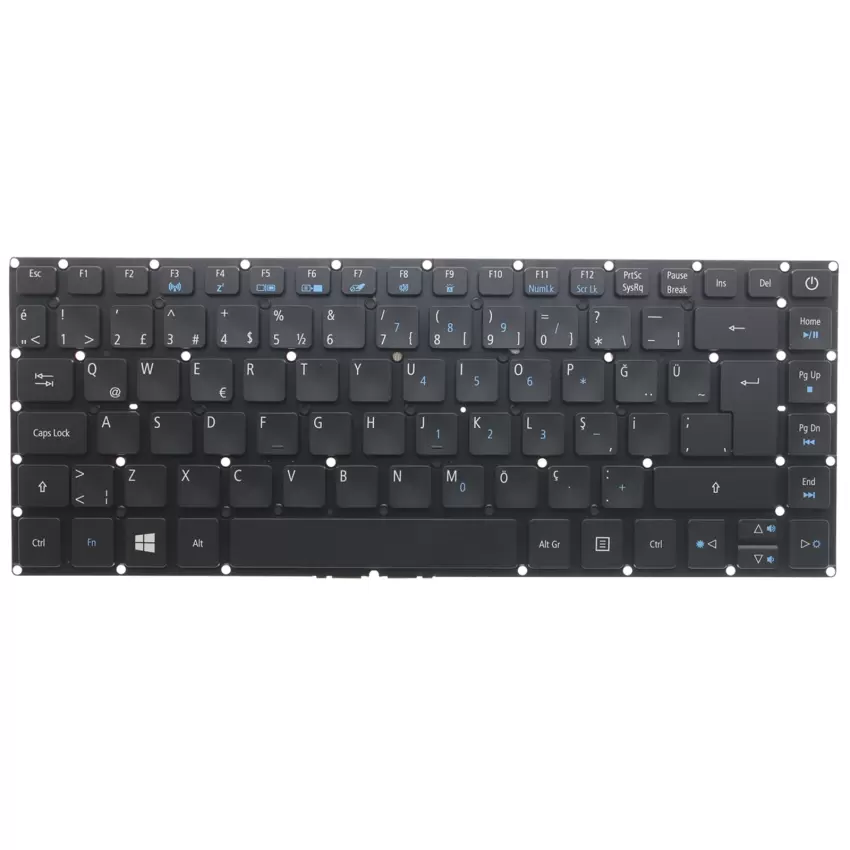 Acer Aspire E5-491 Notebook Klavye Işıklı (Siyah TR)