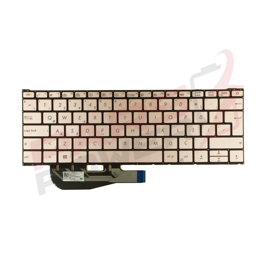 Asus UX390 Serisi Notebook Klavye (Işıklı Gümüş TR)